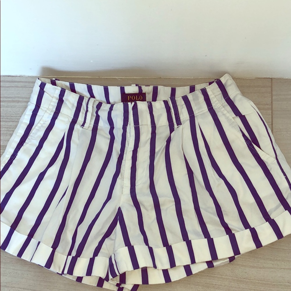striped white and blue Ralph Lauren shorts!